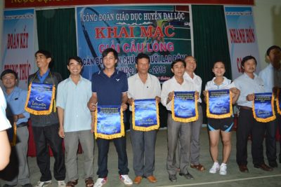 Khai mạc giải cầu lông CBVC-NLĐ ngành Giáo dục Đại Lộc năm 2016