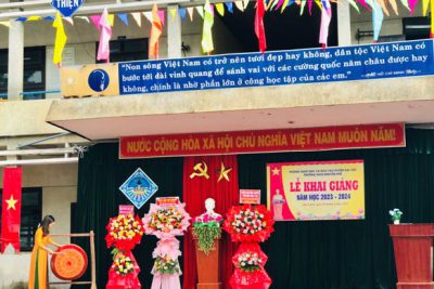 Trường THCS Nguyễn Huệ tổ chức khai giảng năm học mới 2023-2024